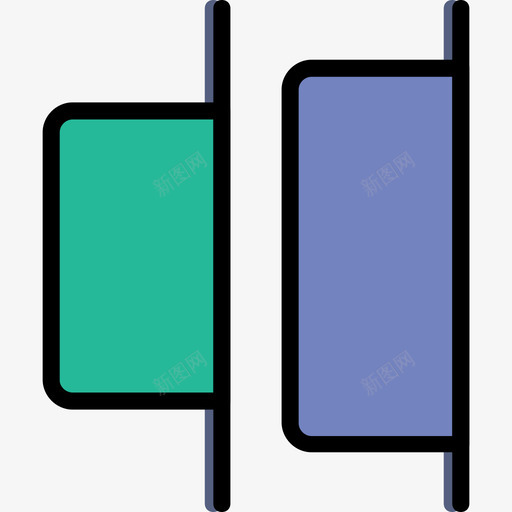 垂直对齐元素线条颜色图标svg_新图网 https://ixintu.com 垂直对齐 线条颜色 设计元素