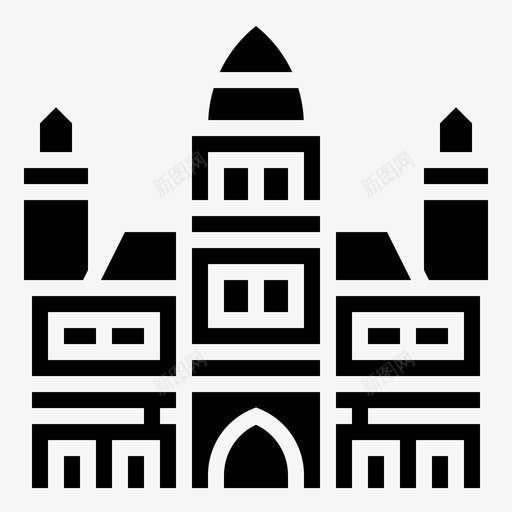 布鲁塞尔镇建筑大厅图标svg_新图网 https://ixintu.com 地标 地标1字形 大厅 布鲁塞尔镇 建筑