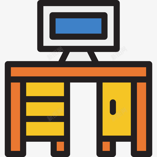 工作场所工具2线条颜色图标svg_新图网 https://ixintu.com 工作场所 线条颜色 设计工具2