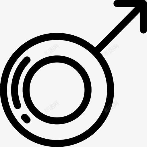 火星形状3线形图标svg_新图网 https://ixintu.com 形状3 火星 线形