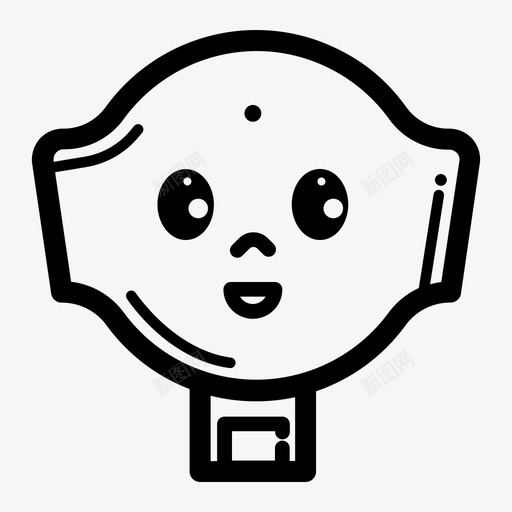机器人头角色情感图标svg_新图网 https://ixintu.com 情感 未来 机器人头 角色