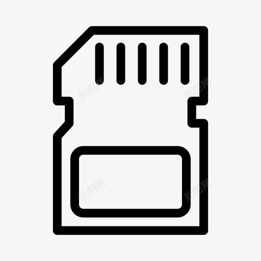 存储卡microsd图标svg_新图网 https://ixintu.com micro sd 存储卡 电子