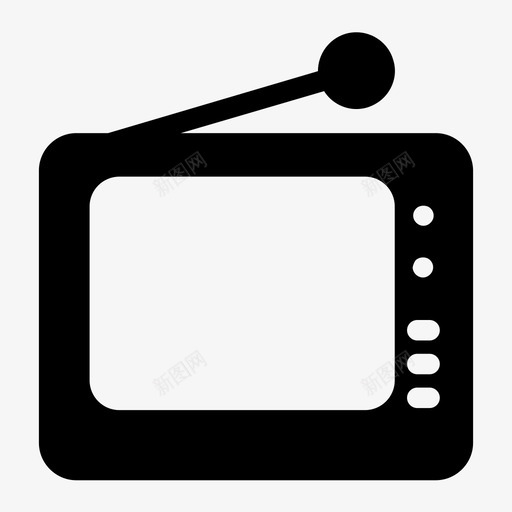 电视收音机电视符号图标svg_新图网 https://ixintu.com 收音机 电视 电视符号