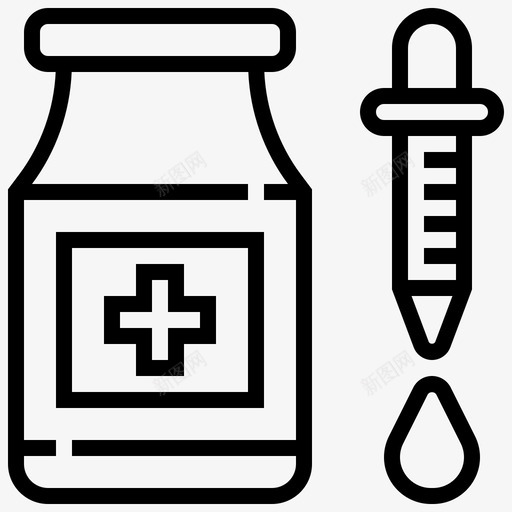剂量药物药物滴管图标svg_新图网 https://ixintu.com 剂量药物 滴管 药房 药房铭文 药物