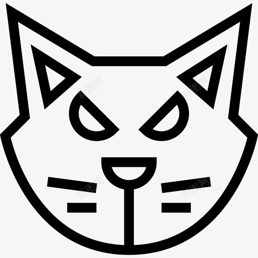 猫假日4直系图标svg_新图网 https://ixintu.com 假日4 猫 直系