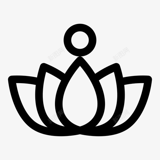 宗教之眼莲花图标svg_新图网 https://ixintu.com 宗教之眼 莲花