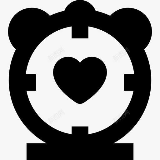 闹钟工具和用具爱情和浪漫图标svg_新图网 https://ixintu.com 工具和用具 爱情和浪漫 闹钟