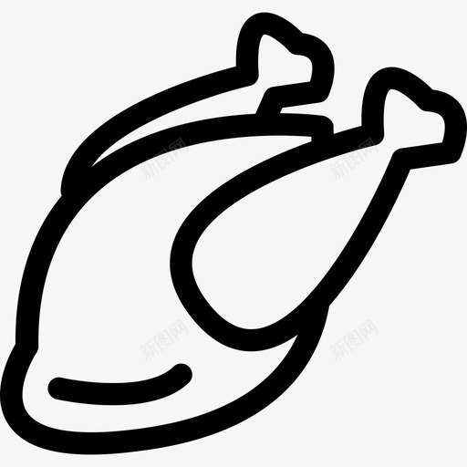 鸡肉饮料和食品收集直系图标svg_新图网 https://ixintu.com 直系 饮料和食品收集 鸡肉