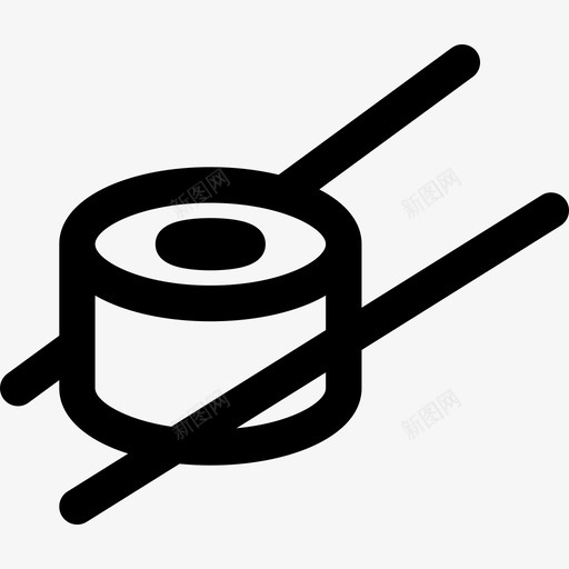 寿司厨房用品直系图标svg_新图网 https://ixintu.com 厨房用品 寿司 直系