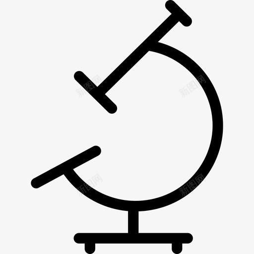 显微镜学习元素线性图标svg_新图网 https://ixintu.com 学习元素 显微镜 线性