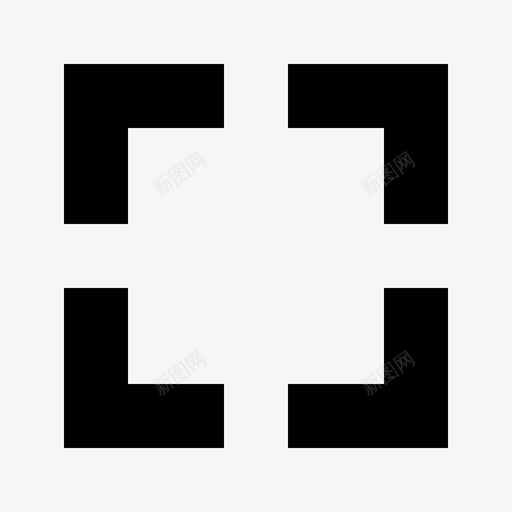 放大扩展大小图标svg_新图网 https://ixintu.com 大小 宽 扩展 放大 方形 用户界面实心图标集