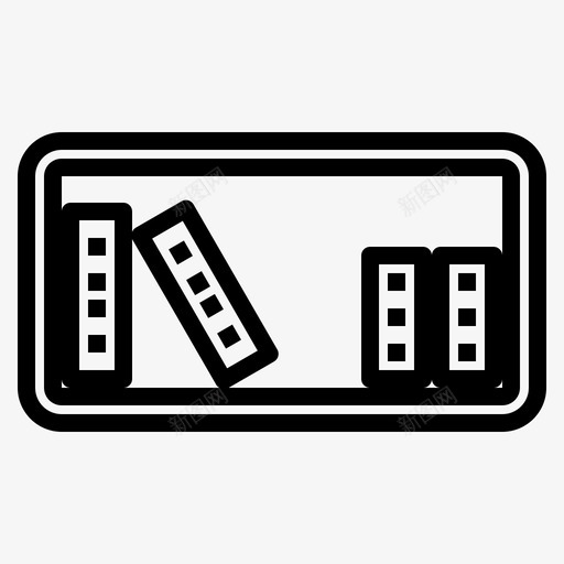 书架床卧室图标svg_新图网 https://ixintu.com 书架 卧室 家庭 床 睡眠