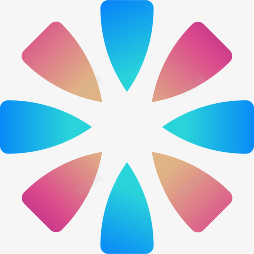 花卉标识扁平图标svg_新图网 https://ixintu.com 扁平 标识 花卉