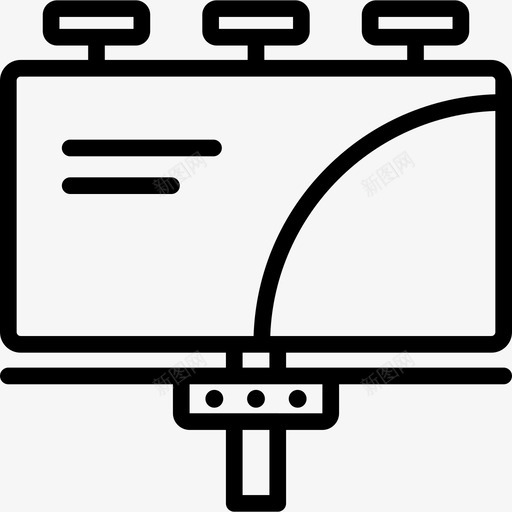 广告牌市区2直线图标svg_新图网 https://ixintu.com 市区2 广告牌 直线