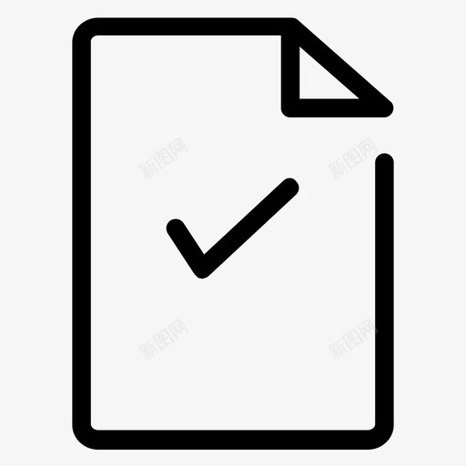 纸张完成图标svg_新图网 https://ixintu.com 下载 保存 完成 文件 简单混合线图标 纸张