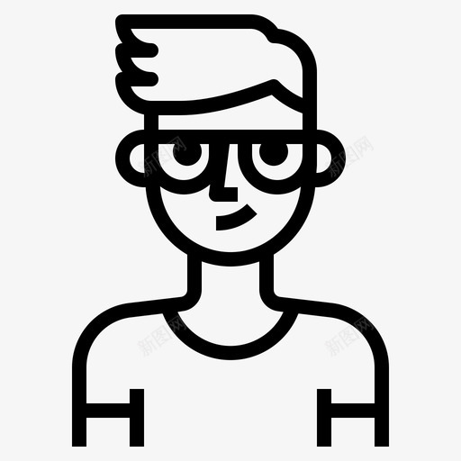 年轻人化身男孩图标svg_新图网 https://ixintu.com 化身 化身001 年轻人 男孩