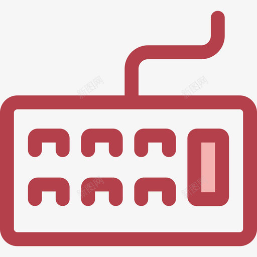 键盘工具8红色图标svg_新图网 https://ixintu.com 红色 设计工具8 键盘