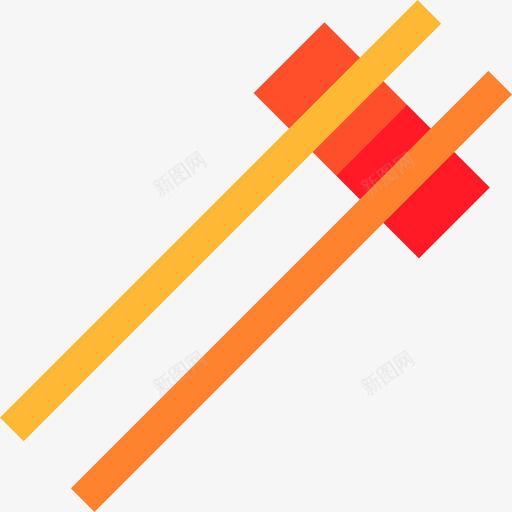 筷子瓷器扁平图标svg_新图网 https://ixintu.com 扁平 瓷器 筷子