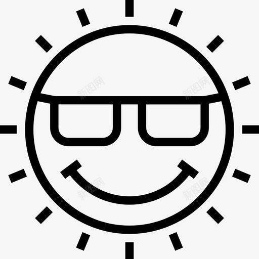 太阳生态学6线性图标svg_新图网 https://ixintu.com 太阳 生态学6 线性