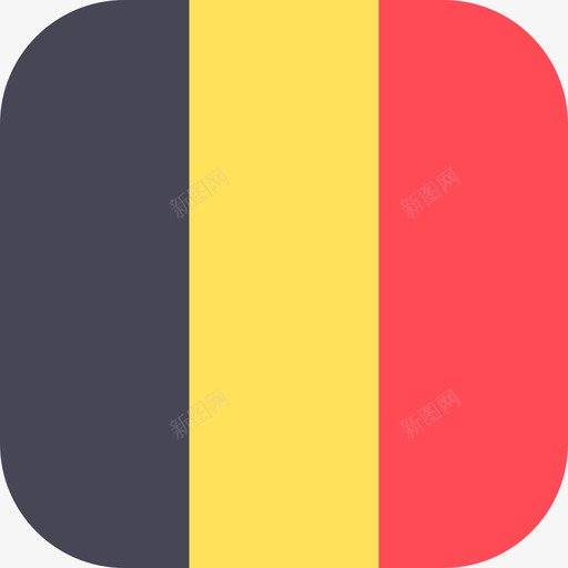 比利时国际国旗3圆形方形图标svg_新图网 https://ixintu.com 国际国旗3 圆形方形 比利时