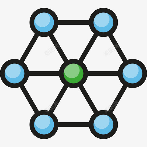 分子科学线性颜色图标svg_新图网 https://ixintu.com 分子 科学 线性颜色
