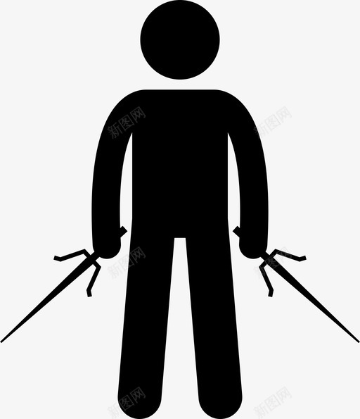 持刀人日本人忍者图标svg_新图网 https://ixintu.com 人 忍者 手持武器的人 持刀人 日本人 武器