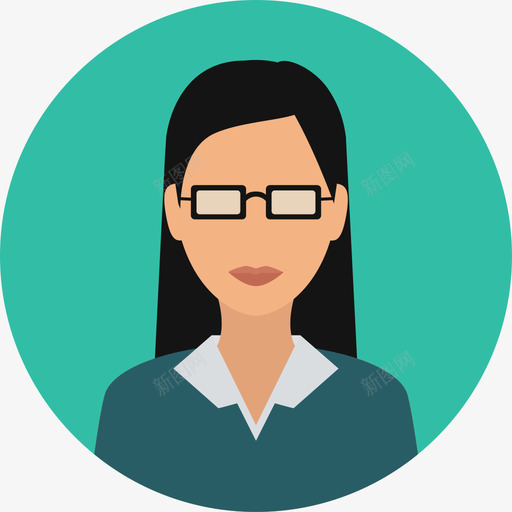 老师人物头像3圈平图标svg_新图网 https://ixintu.com 人物头像3 圈平 老师