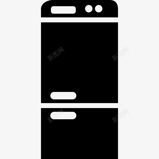 冰箱家具和白色物品固体图标svg_新图网 https://ixintu.com 冰箱 固体 家具和白色物品