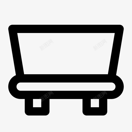 长椅长凳户外图标svg_新图网 https://ixintu.com 休息 公园 坐下 家具线图标集 户外 长凳 长椅