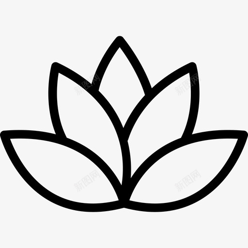 花自然3线状图标svg_新图网 https://ixintu.com 线状 自然3 花