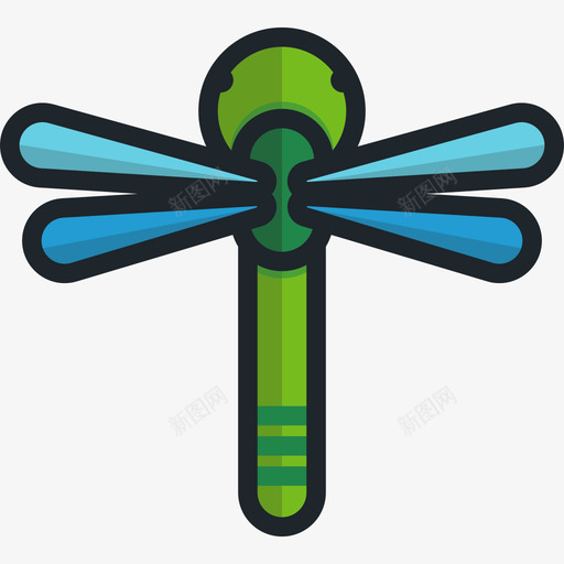 蜻蜓自然的线颜色线的颜色图标svg_新图网 https://ixintu.com 线的颜色 自然的线颜色 蜻蜓