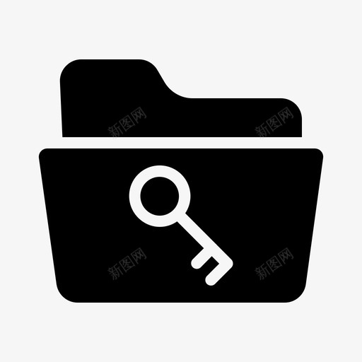 文件和文件夹访问密钥图标svg_新图网 https://ixintu.com 专用 密钥 文件和文件夹 访问