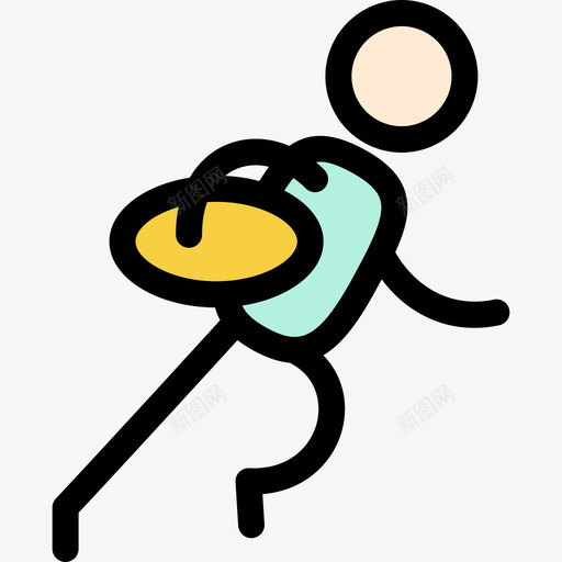 橄榄球运动运动元素图标svg_新图网 https://ixintu.com 橄榄球 运动 运动元素