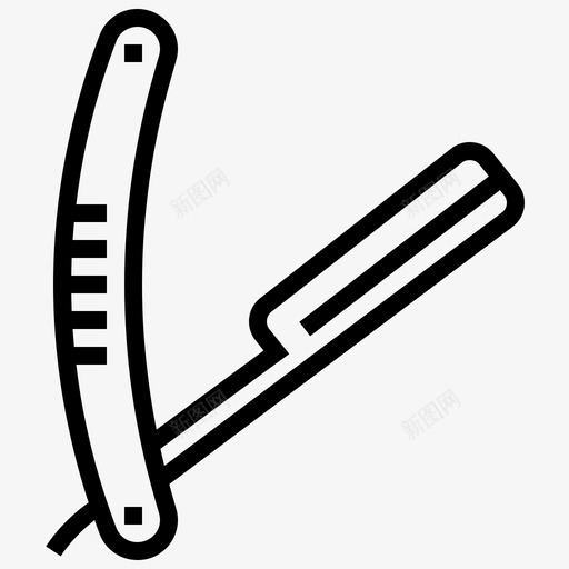 直剃须刀理发师沙龙图标svg_新图网 https://ixintu.com 剃须刀 沙龙 理发师 理发店线 直剃须刀