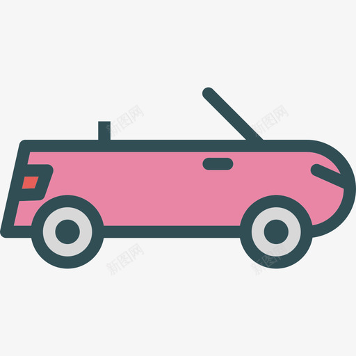 敞篷车运输2线性颜色图标svg_新图网 https://ixintu.com 敞篷车 线性颜色 运输2