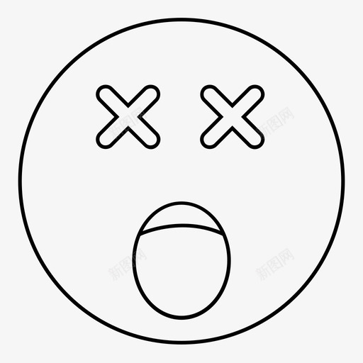 死脸表情笑脸图标svg_新图网 https://ixintu.com 死脸 笑脸 表情