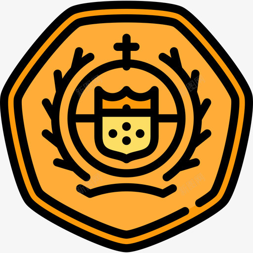 银行业大洋洲硬币3线性颜色图标svg_新图网 https://ixintu.com 大洋洲硬币3 线性颜色 银行业
