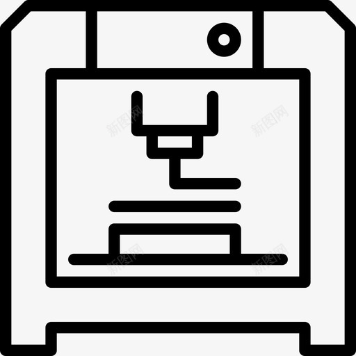 3d打印机技术设备线性图标svg_新图网 https://ixintu.com 3d打印机 技术设备 线性