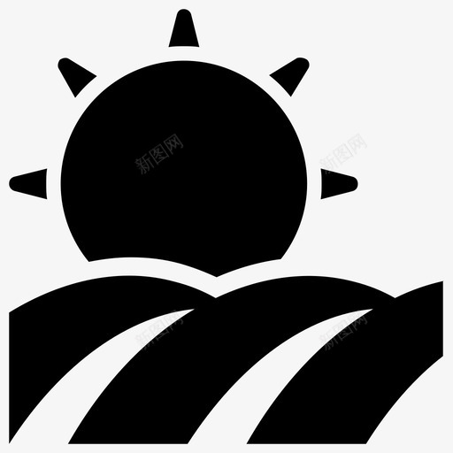 太阳能能源生态雕文图标svg_新图网 https://ixintu.com 太阳能 生态雕文图标 能源