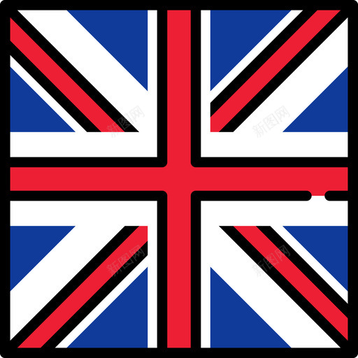 英国国旗收藏3广场图标svg_新图网 https://ixintu.com 国旗收藏3 广场 英国