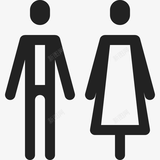 洗手间浴室男图标svg_新图网 https://ixintu.com 女 洗手间 浴室 男