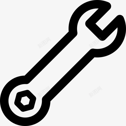 扳手劳动节线性图标svg_新图网 https://ixintu.com 劳动节 扳手 线性