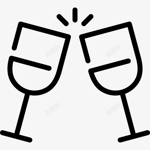 敬酒爱情直系图标svg_新图网 https://ixintu.com 敬酒 爱情 直系