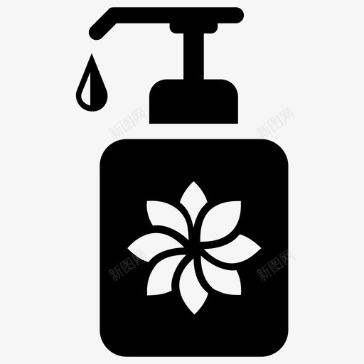 芳香油精油草本油图标svg_新图网 https://ixintu.com 天然产品 按摩油 按摩符号 精油 芳香油 草本油