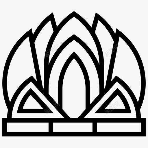 莲花寺建筑地标图标svg_新图网 https://ixintu.com 地标 地标1号线 建筑 莲花寺