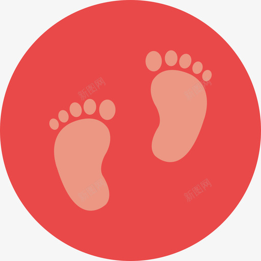 脚印婴儿怀孕圆扁图标svg_新图网 https://ixintu.com 圆扁 婴儿怀孕 脚印