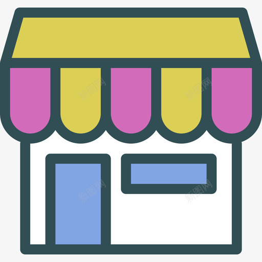 商店8号楼线颜色图标svg_新图网 https://ixintu.com 8号楼 商店 线颜色