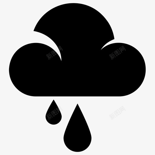 雨雨滴雨天图标svg_新图网 https://ixintu.com 生态雕文图标 雨 雨天 雨滴