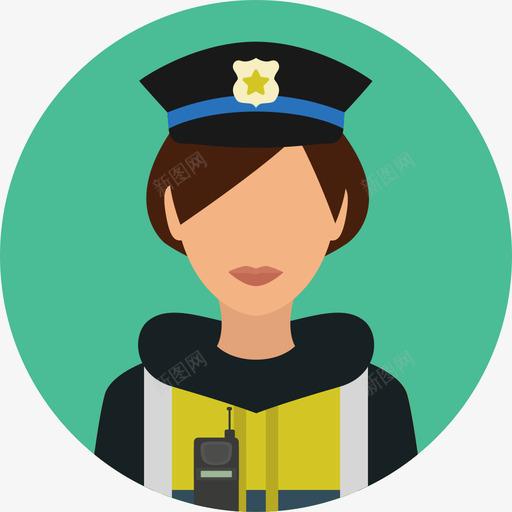 警察犯罪保护圆形平面图标svg_新图网 https://ixintu.com 圆形平面 犯罪保护 警察