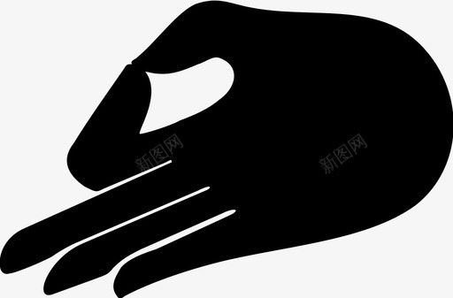 手冥想心灵感应图标svg_新图网 https://ixintu.com 冥想 心灵感应 手 瑜伽